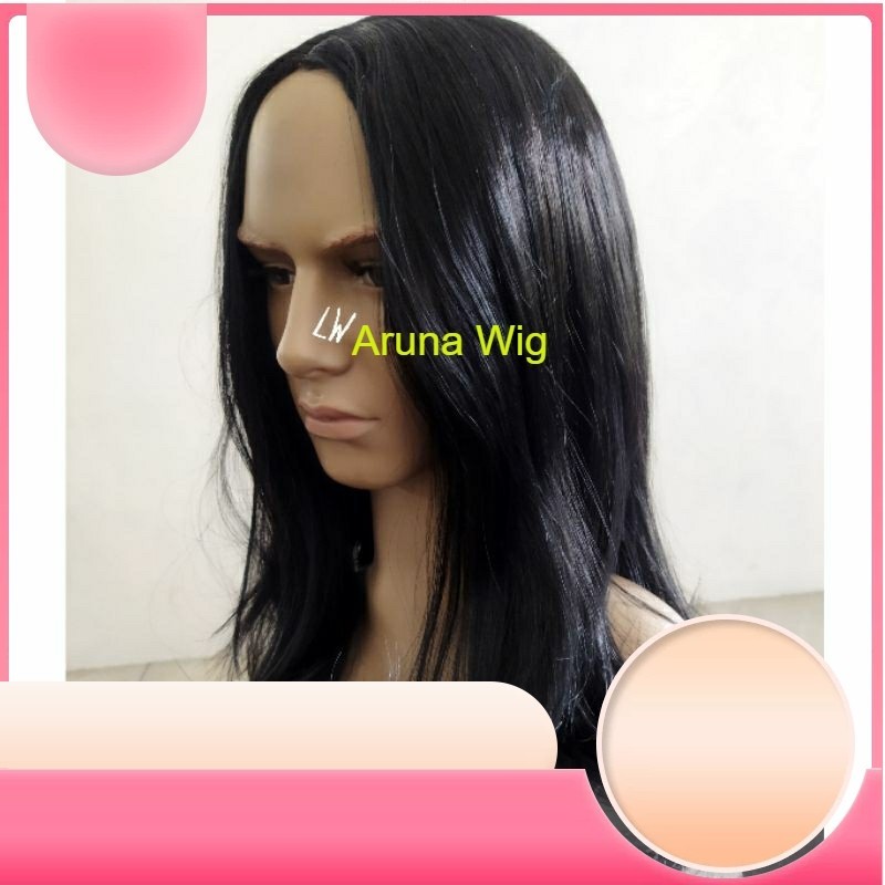 Wig Pria / Rambut palsu pria Panjang Gondrong