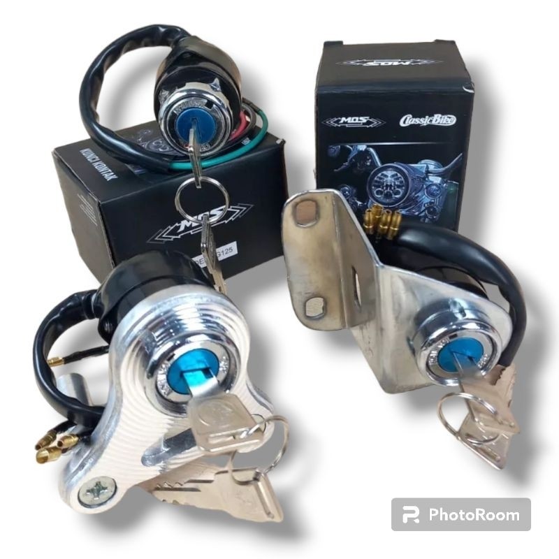 KUNCI KONTAK HONDA CB 100 125 CG GL 100 TANGKAI MODEL ORIGINAL ORI set dudukan MOS