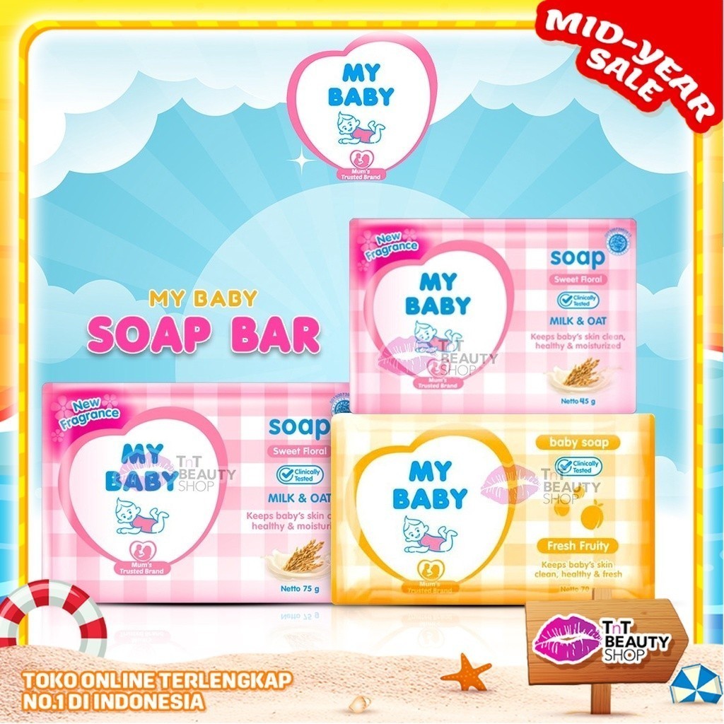 MY BABY Bar Soap 60gr - 75gr | Fresh Fruity - Sweet Floral