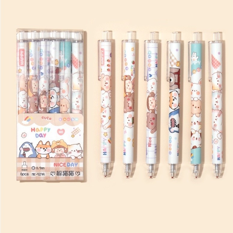 

[WRSR27] PEN GEL KARAKTER TINY ANIMAL CUTE KARTUN PULPEN MEKANIK KARTUN UNTUK PELAJAR