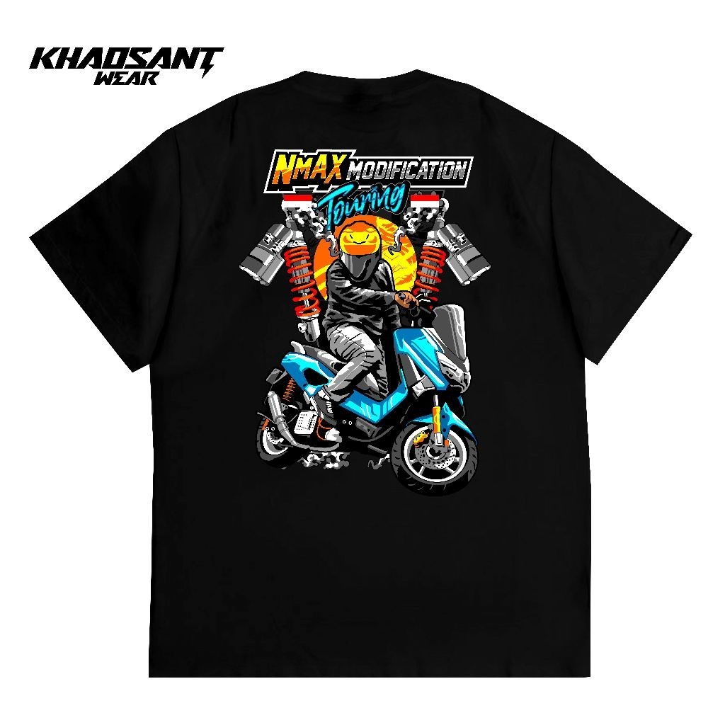 KHAOSANT Kaos Yamaha NMAX Modification Touring Proper Kaos Motor Otomotif Racing Keren Pria Wanita