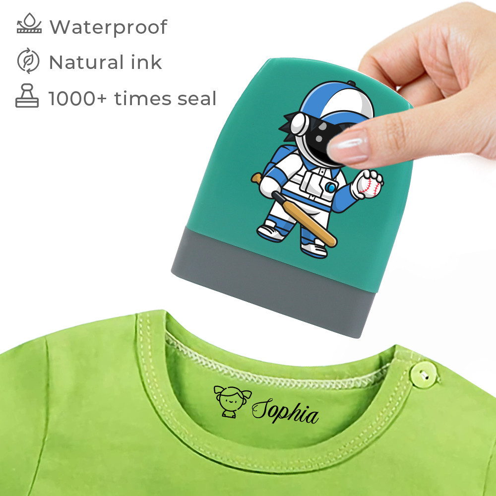 

Baseball Customized Name Stamp Paints Personal Student Child Baby Engraved Waterproof Non-fading Kindergarten Name Seal