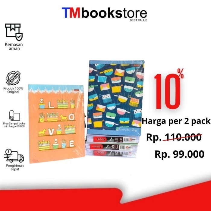 

BUKU TULIS EB 42 @6 40001677 SINAR DUNIA ( ISI 2 PACK ) TMBOOKSTORE