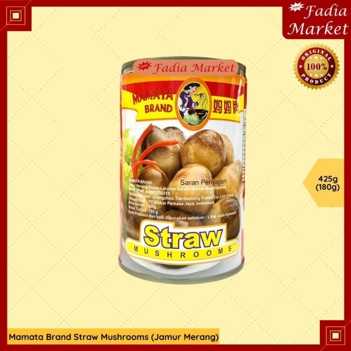 

Mamata Brand Straw Mushrooms Jamur Merang Kaleng 425g 180g