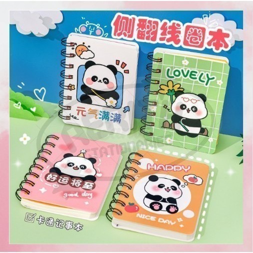 

[READY] Notebook Mini A7 Motif Panda Buku Kecil Catatan Scrapbook Mini Buku Notes Kecil Alat Tulis Sekolah 80 Lembar