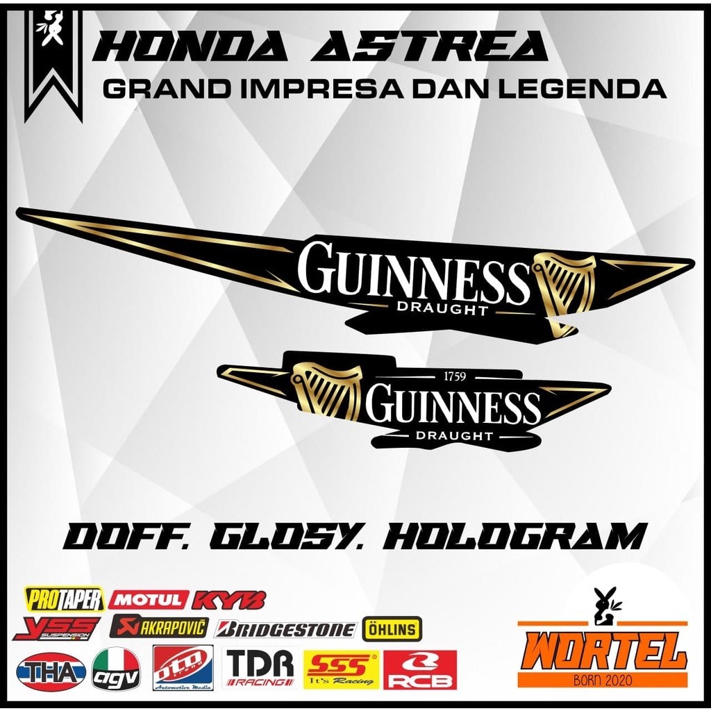 Striping Hologram Astrea-Stiker Variasi Decal Lis Motor Astrea Grand Impresa Legenda Guinness