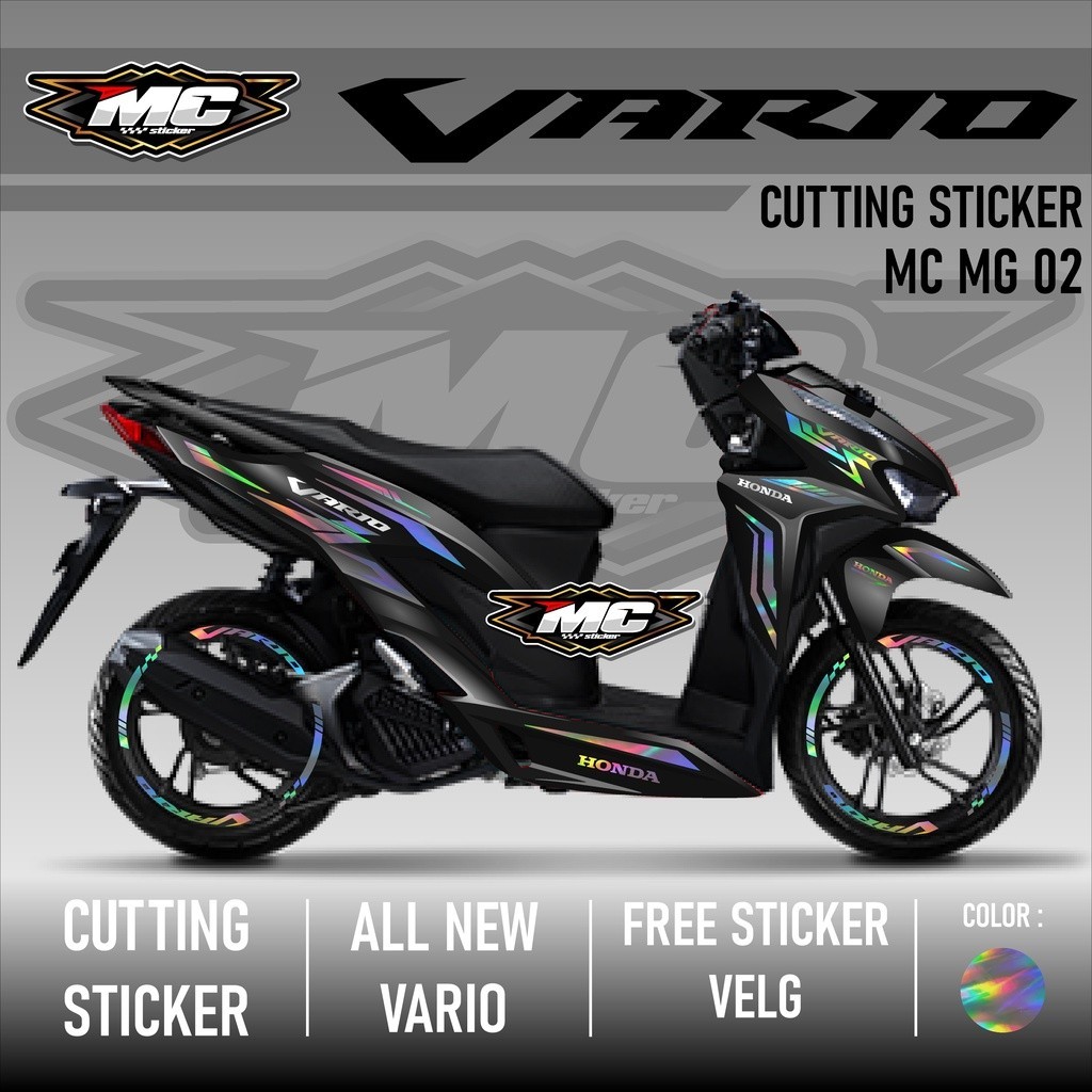 Cutting Sticker - Aksesoris Motor Stiker Honda Vario 125 & 150 New Terbaru 2019 2020 2021 Free Velg 