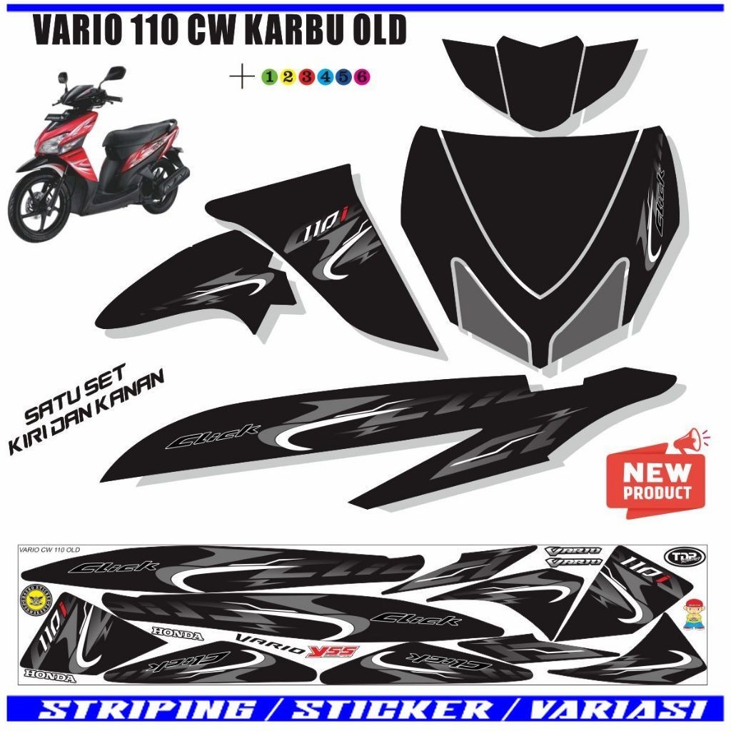 VARIASI STRIPING MOTOR VARIO 110 CW / STRIPING VARIASI STIKER VARIO 110 KARBU