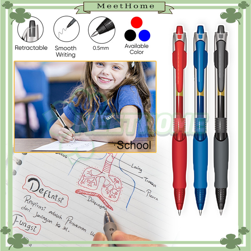 

Pulpen Gel 0.5 mm/Pulpen Gel Ink 0.5mm Standar/ Pena Pen Pencet Tinta Cair