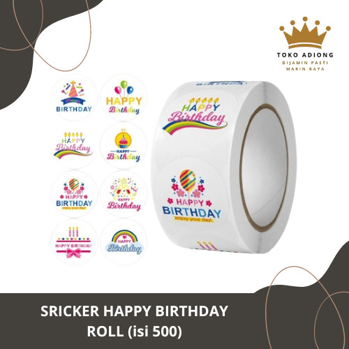 

STICKER HAPPY BIRTHDAY ROLL (isi 500)