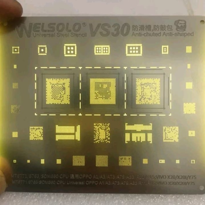 Plat BGA Cetakan IC CPU MT6771 MT6763 SDM660 Welsolo VS30 Original