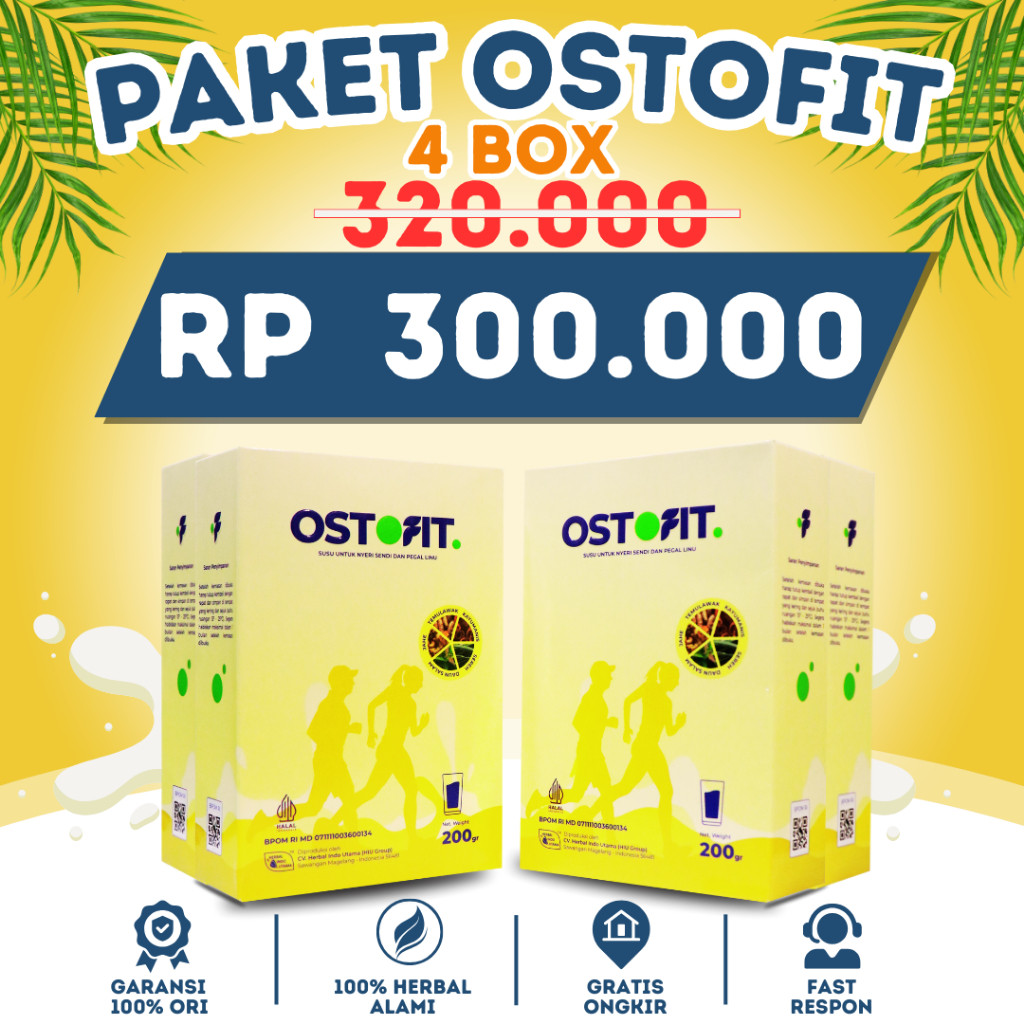 

Ostofit l Paket 4 Box Susu Murni Herbal Sembuhkan Nyeri Sendi dan Asam Urat Dengan Alami