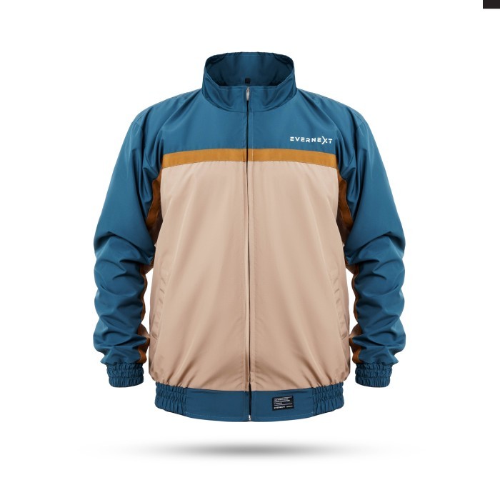 Jaket Outdoor Pria Tracktop Jaket Casual Pria Jaket Motor Windproof - TEAL BROWN, XXL
