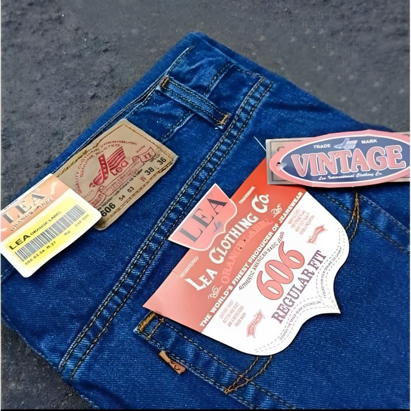 Celana Jeans Panjang Pria LEA 606 Original Denim Standart Reguler Fit
