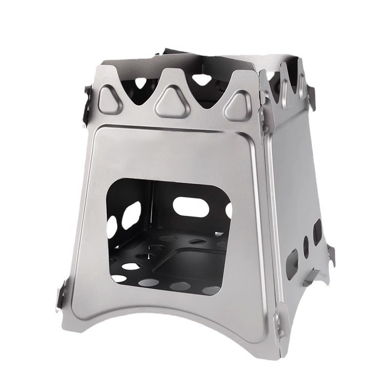 Outdoor Camping Stove Portable Ultralight Folding Wood Stove titanium alloy Mini Stove Camping Fishi