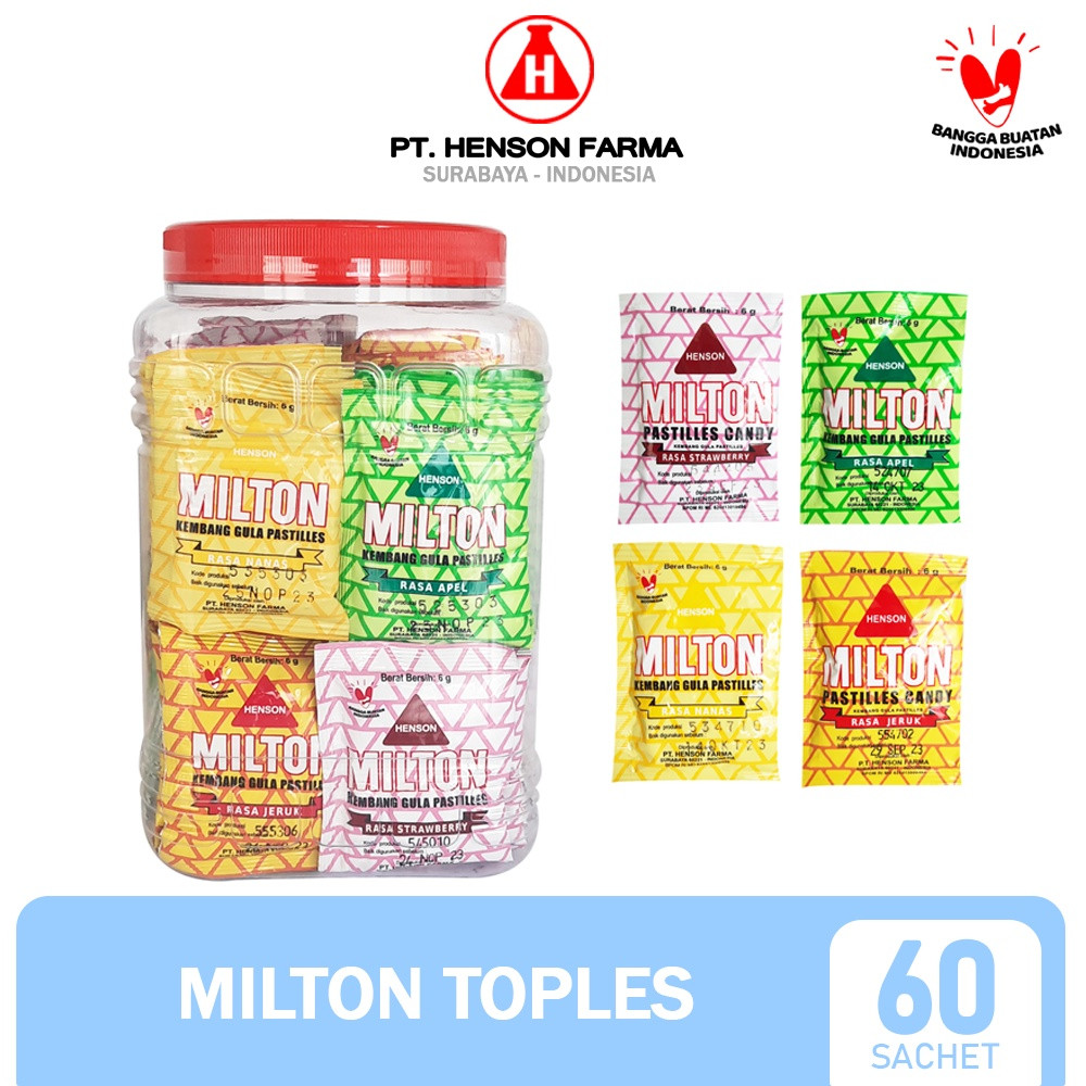 

Milton Pastilles Toples Isi 60 Sachet - Permen Kembang Gula