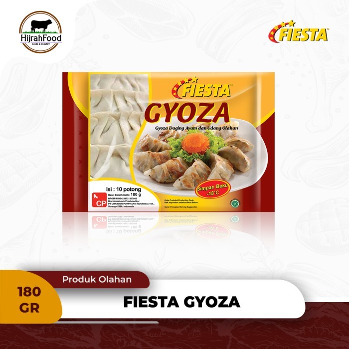 Fiesta Gyoza Daging Ayam dan Udang Olahan Frozen Isi 10 Potong 180 gr