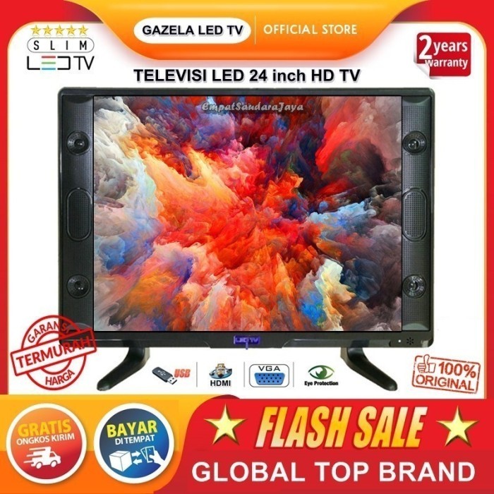 Televisi [TV LED] LED TV 24 Inch SNI Garansi 2 Tahun TV Murah TCL2418 - Analog, 24''