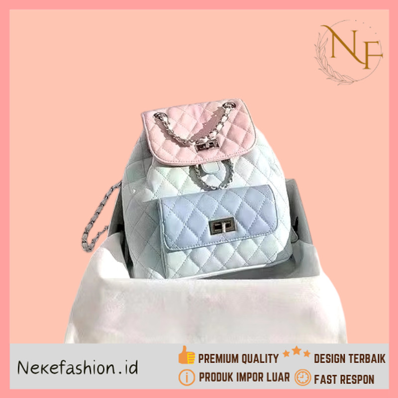 NEKE FASHION Premium Kualitas - Tas Ransel Cewek Tas Ransel Wanita Tas Ransel Wanita Kuliah Tas Kuli