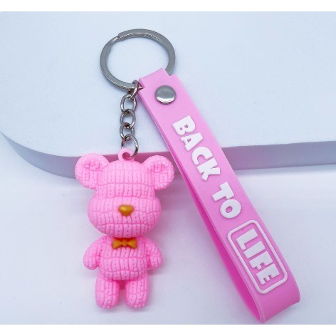 

Gantungan Kunci Rumah Kamar Beruang Cute Bear KeyChain Back to Life - BTL PINK