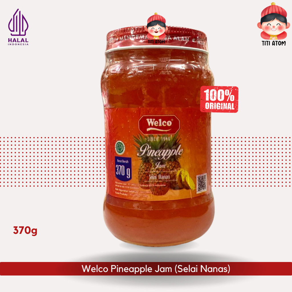 

Welco Pineapple Jam Selai Roti Buah Rasa Nanas 340g