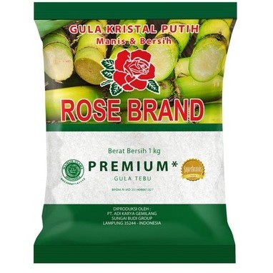 

Gula Rose Brand Premium Hijau / Gula Pasir Rose Brand Tebu Kuning 1 Kg