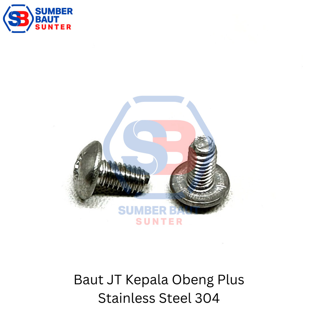 JT M4x8 Baut Kepala Obeng + Payung Stainless SS 304 M4 x 8