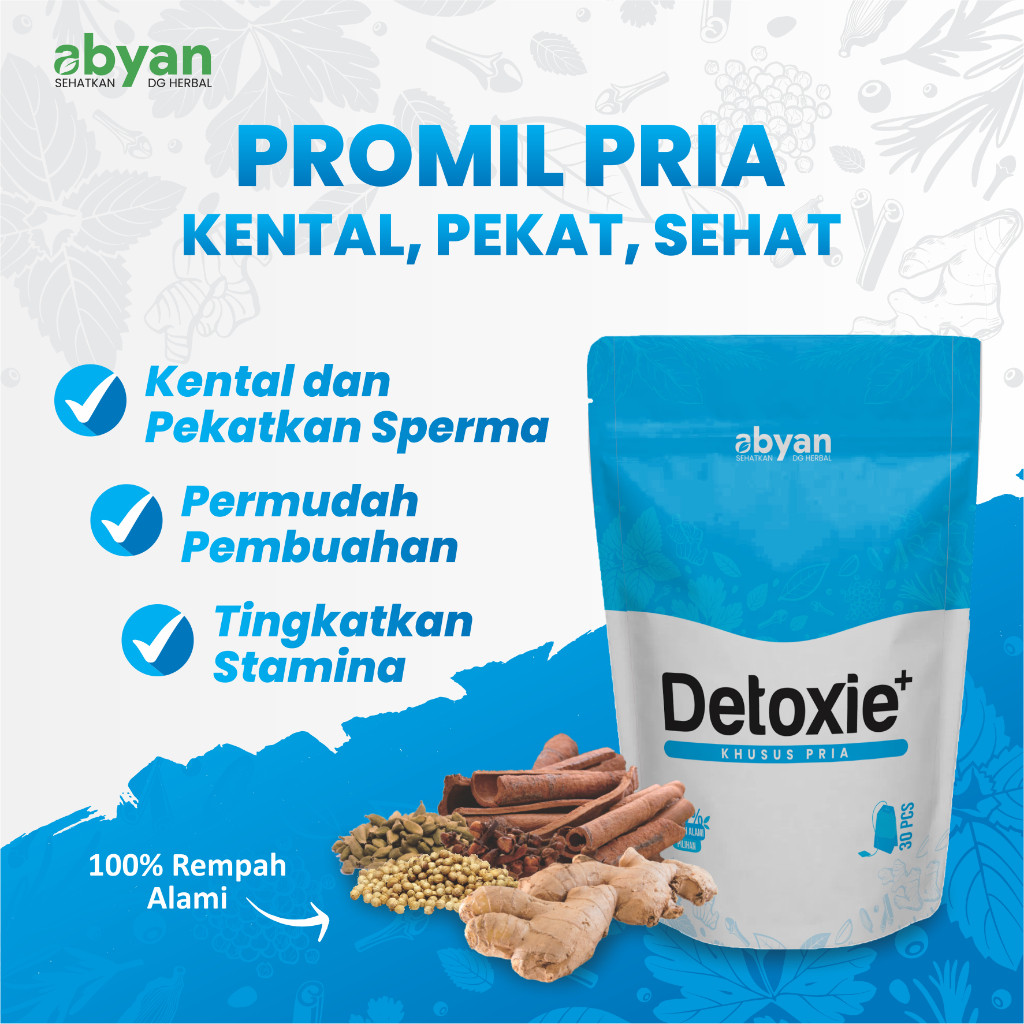 

Herbal Promil penyubur pengental sperma Pria Detoxie plus sehat alami