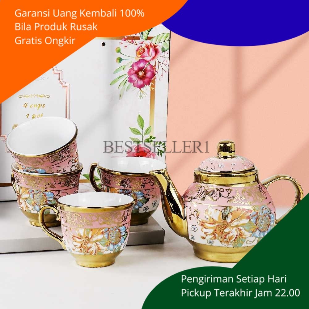 Teko Pitcher Set Ceret Wadah Air Minum Es Teh Kopi Tahan Panas Arab Aesthetik Zam Zam Aesthetic Kera