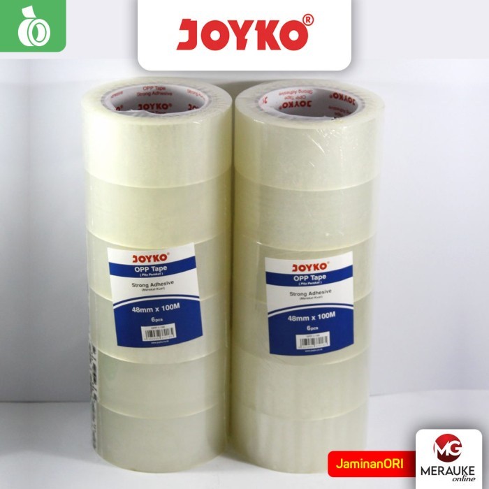 

OPP Lakban Bening JOYKO 1-100 48 mm x 100 m (1 Slop: 6 Rol)