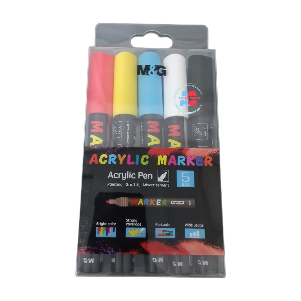 

SPIDOL ACRYLIC MARKER 5 WARNA M&G APL976D8