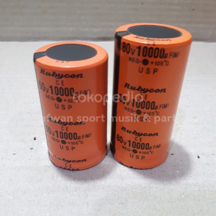 Elco 10000 uF 50 ~ 80 Volt Rubycon . - 80 Volt