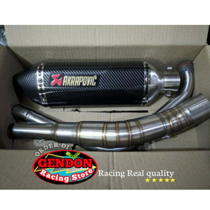 SET AKRAPOVIC FOR R15 V2 V3 XSR155 MT15 TFX FULL SISTEM MUFFLER EXHAUSTR15 V3 / XSR155 / MT15 /TFX /