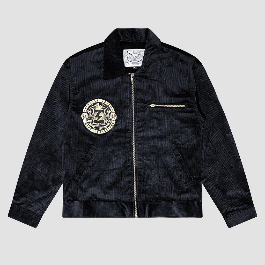 EVILSPIRIT JACKET CORDUROY - GRODIO BLACK UNISEX