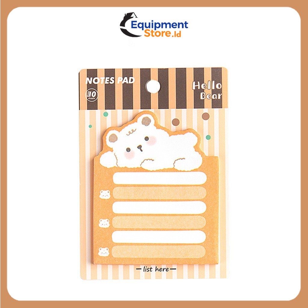 

Sticky Notes Memo Catatan Tempel Gambar Bentuk Karakter Kartun Animal Cartoon Lucu Anak 30 Lembar