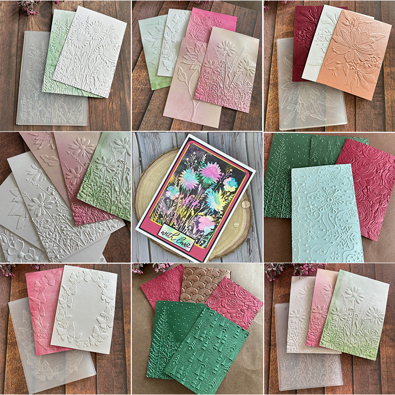 

Flowers,Roses 2024 New Die 3d Embossing Folder Scrapbooking Tools Dies Materials DIY Craft Supplies Photo Album Card Background