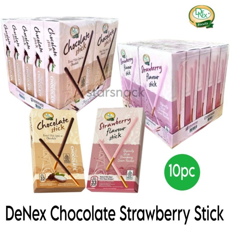 

Denex Chocolate Strawberry biskuit Stick krim coklat pusat grosir