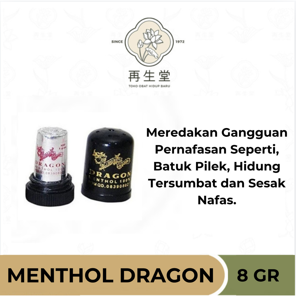 MENTOL DRAGON 8 GRAM | INHALER MENTOL GOSOK