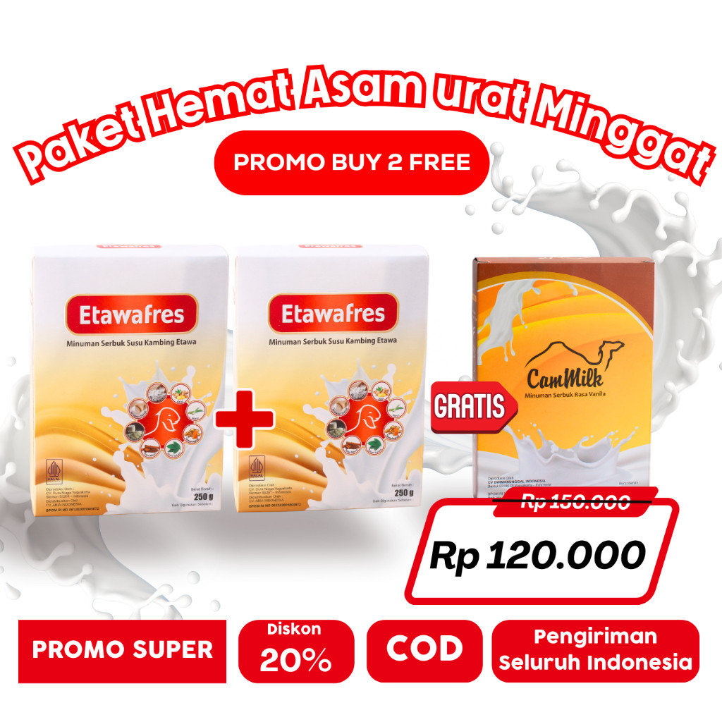 

PROMO PAKET SEPESIAL BELI 2 ETAWAFRES GRATIS 1BOX Cammilk