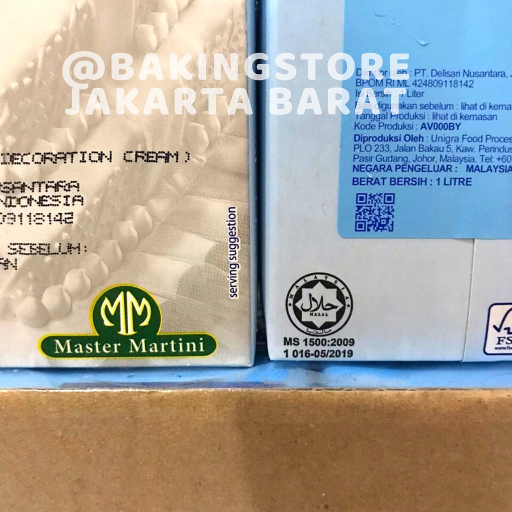 

RB Whip Cream Monnalisa 1 Liter / Master Martini Whipping Cream Monna Lisa Monalisa