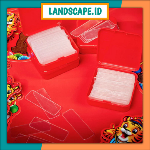 

LS Sticker Double Tape Gel 2 Sisi 1 Box Isi 60 pcs Isolasi Bening/ Stiker Perekat Dinding Tembok Kaca Keramik Tanpa Bekas / Double Sided Stickers Tape Transparent / Selotip Tempelan Tembus Pandang Serbaguna Super Kuat