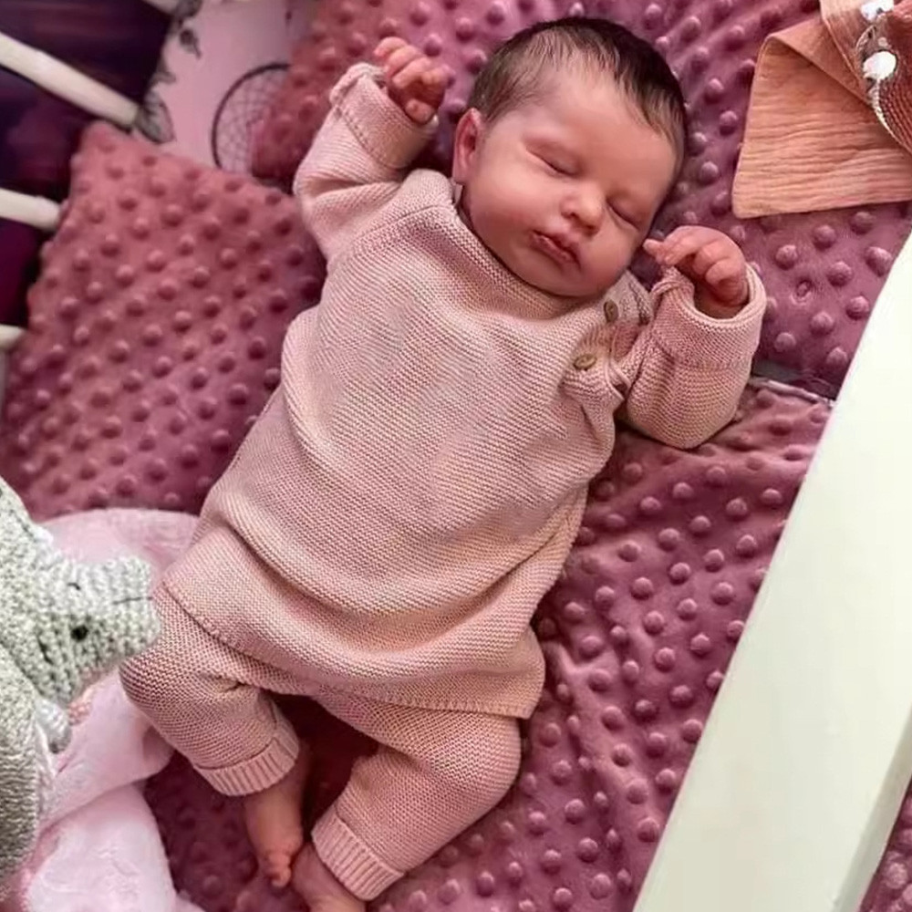 

LouLou Reborn Real Baby Doll 19 Inch Full Body Silicone or Cloth Newborn Dolls Bebe Reborn Boneca