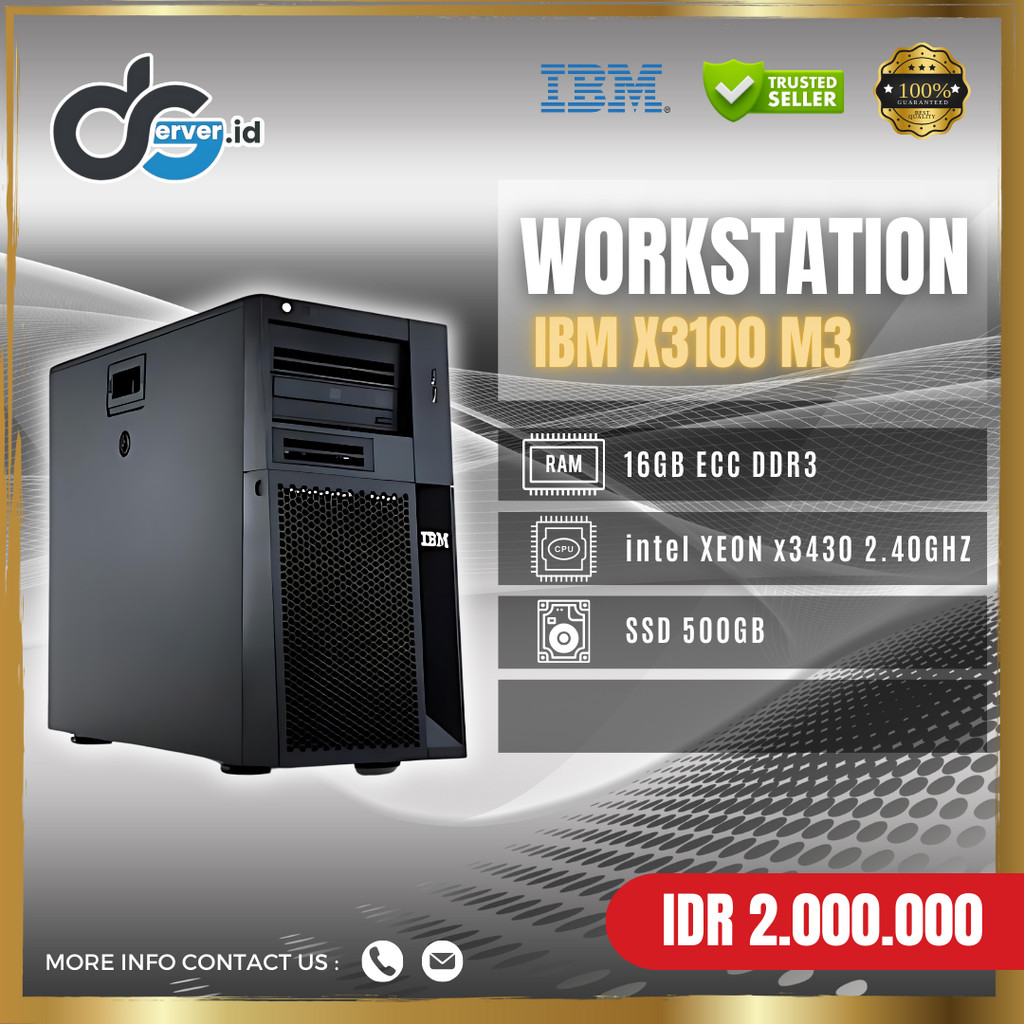 IBM X3100 M3 Workstation Tower Server
