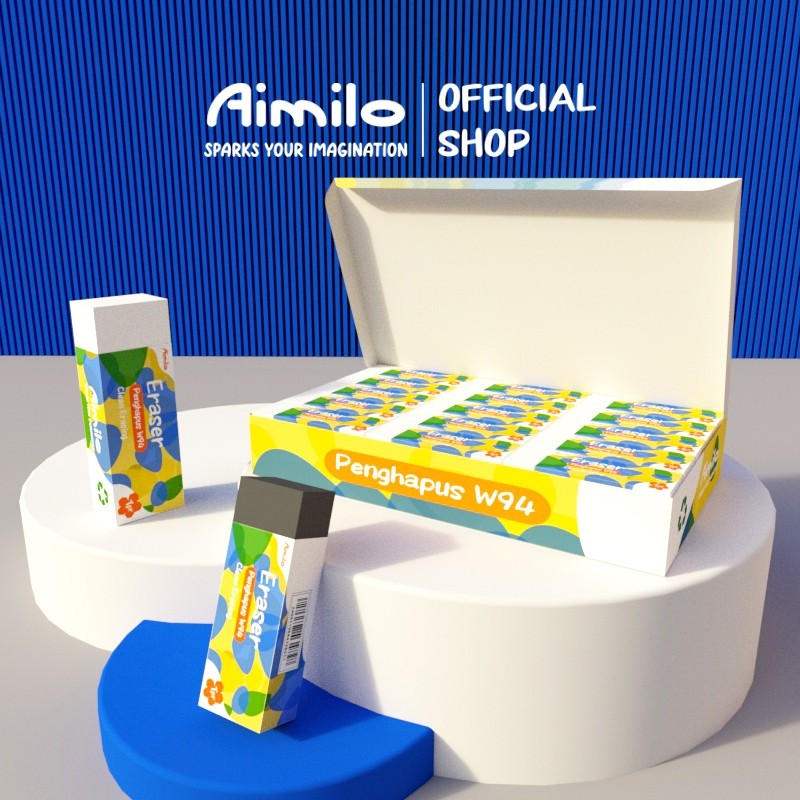 

[READY] Aimilo Eraser / Penghapus Pensil Hitam Bebas PVC Bebas Debu Tidak Beracun Alat Tulis Sekolah