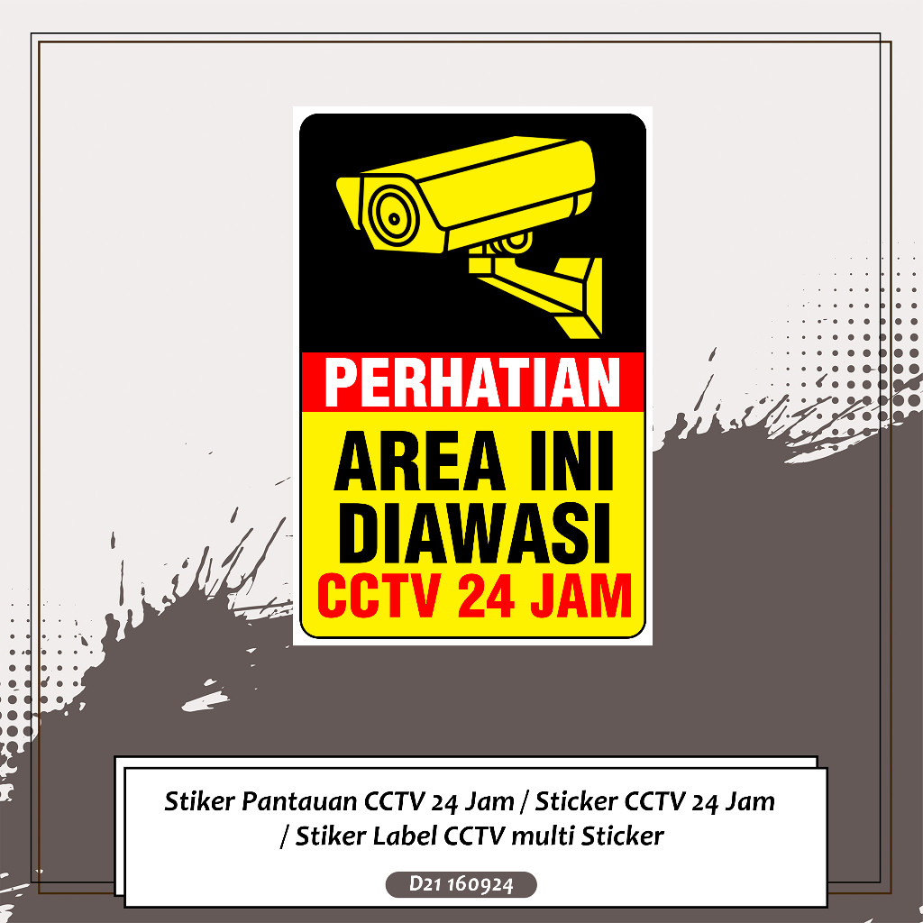 

Stiker Pantauan CCTV 24 Jam / Sticker CCTV 24 Jam / Stiker Label CCTV multi Sticker