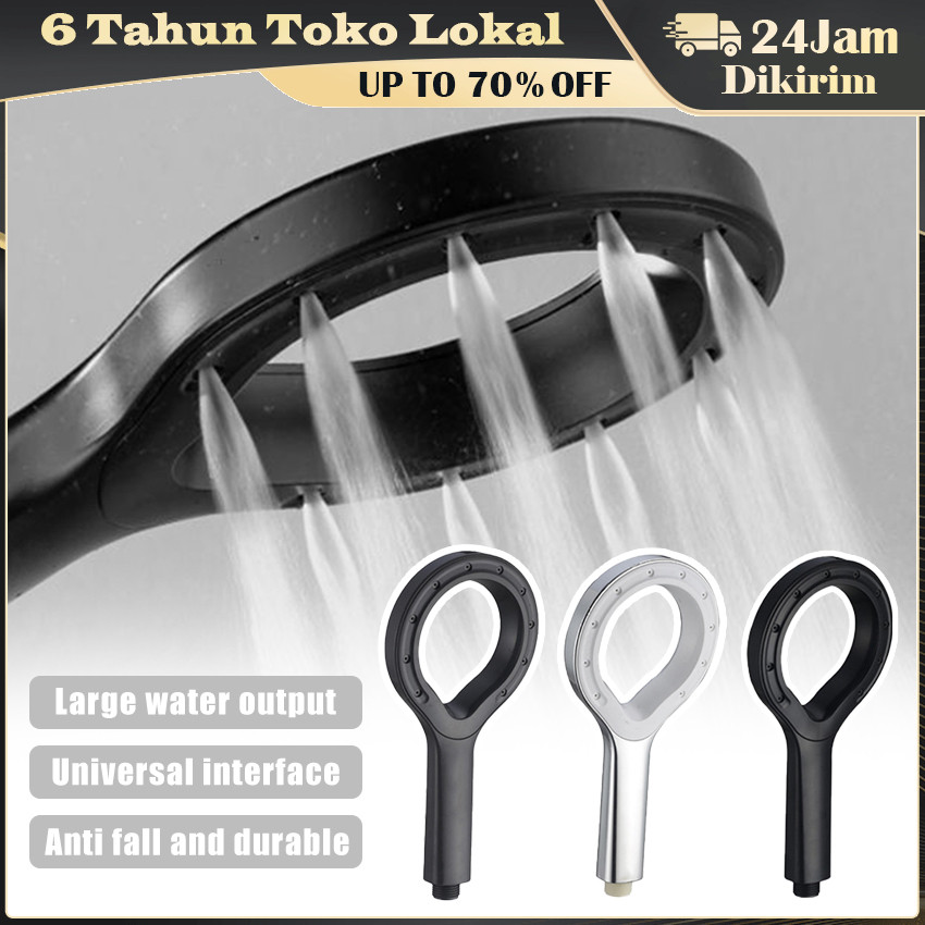 Melubangi Kepala Pancuran / Selang Shower Mandi Set Kepala Shower Tekanan Tinggi untuk Kamar Mandi /