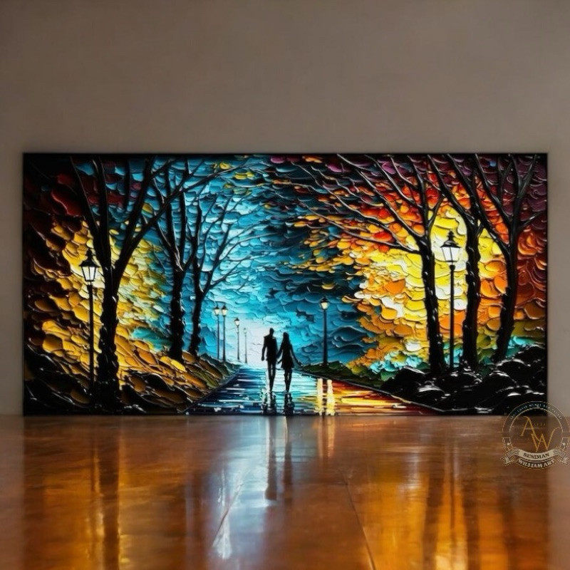 

lukisan dinding abstrak romantis ~ abstract romantic forest