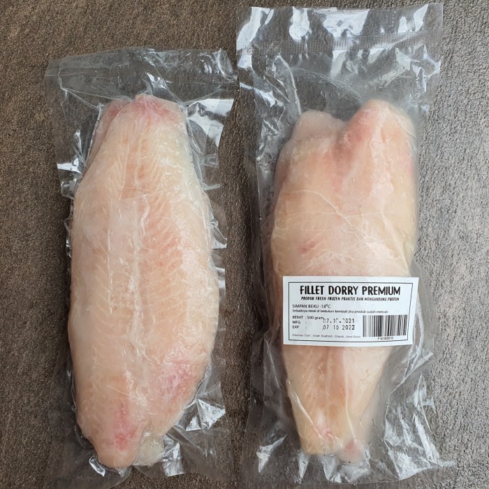 

FILLET IKAN DORI PREMIUM FRESH FROZEN FISH (pack 500gr)