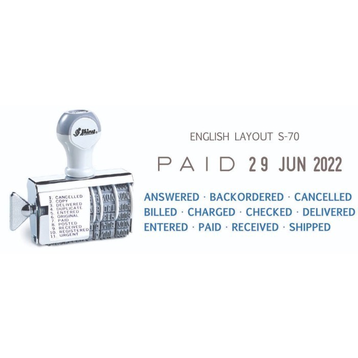 

Stempel Shiny S-70 S70 (Office Stamp - Tanggal)
