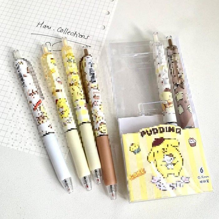 

STT Pulpen Mekanik 0.5mm Set Isi 6 Pcs Motif Kartun Series Set Pena Gel 0.5mm Karakter Lucu Pulpen